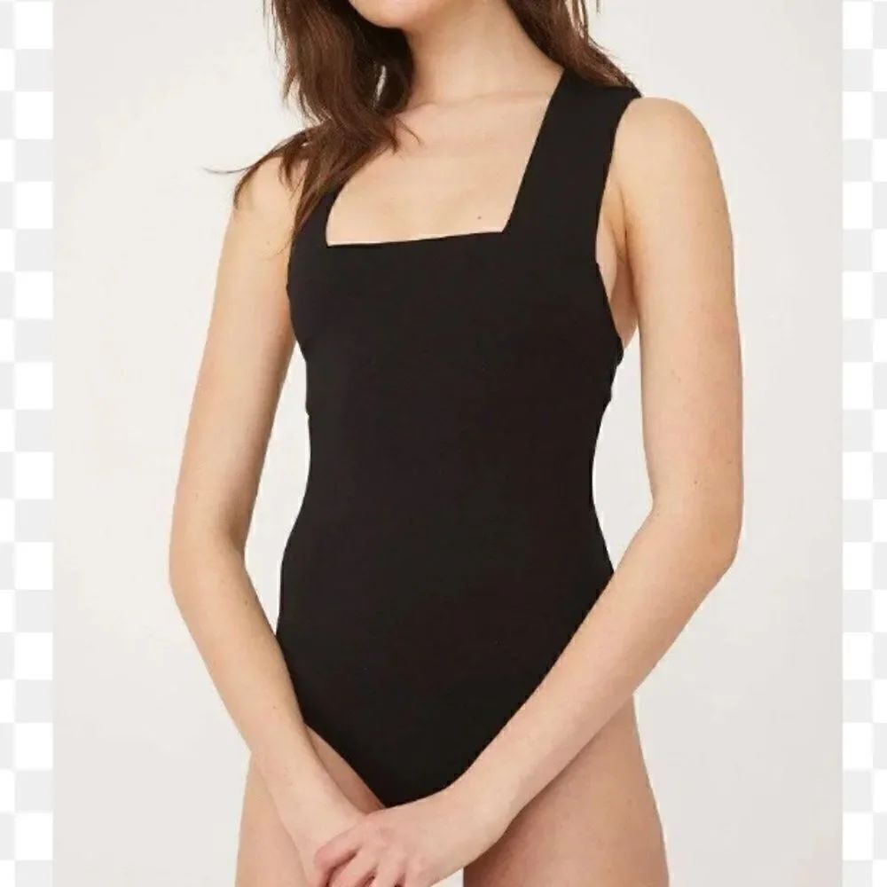 NWTs Free People She So Sleek Square Neck Bodysuit Size Large